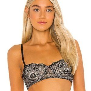 Free People Black Lace Bra